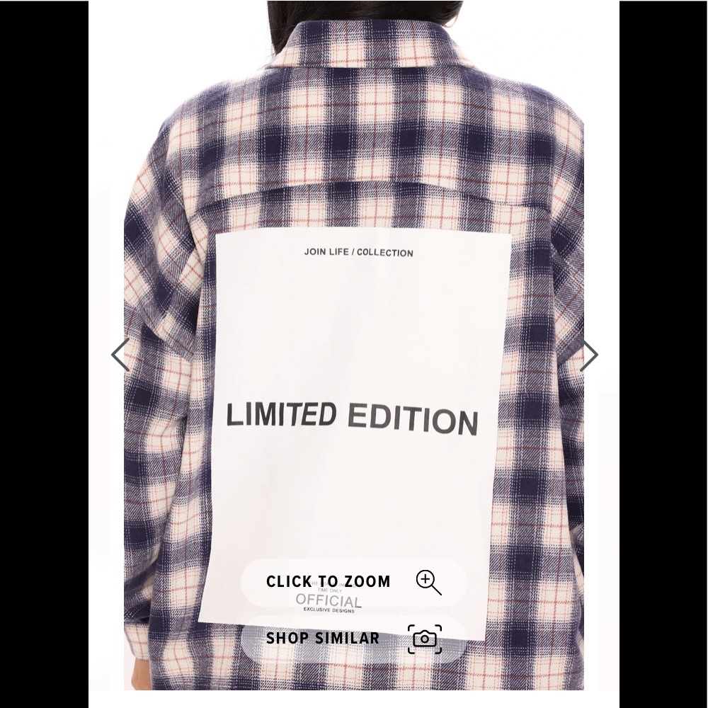 NWT Fashion Nova new collection oversized flannel shacket - Picture 3 of 5